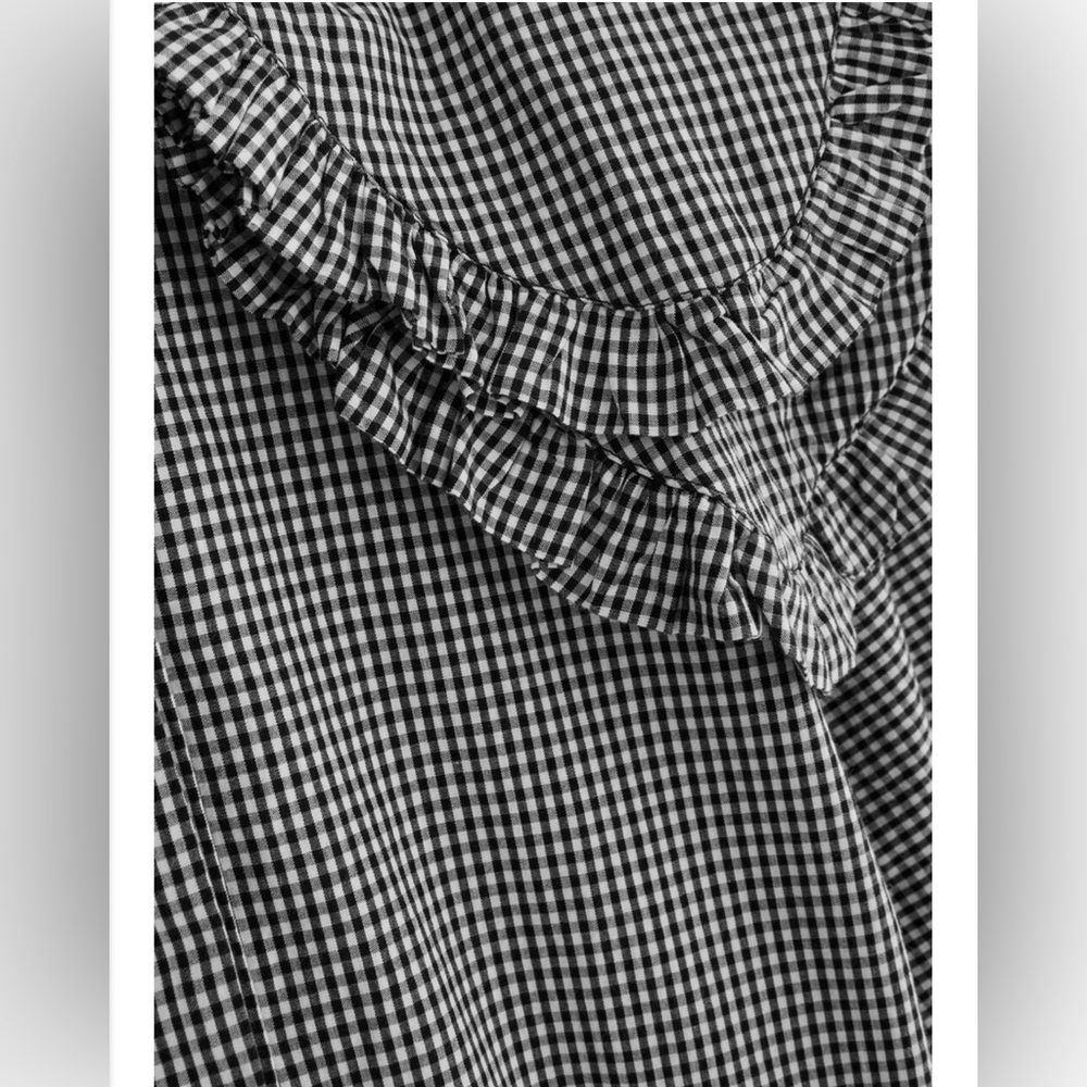 DAMSON MADDER Lois Double Collar Gingham Blouse UK size 10/US size 6 - Picture 4 of 13
